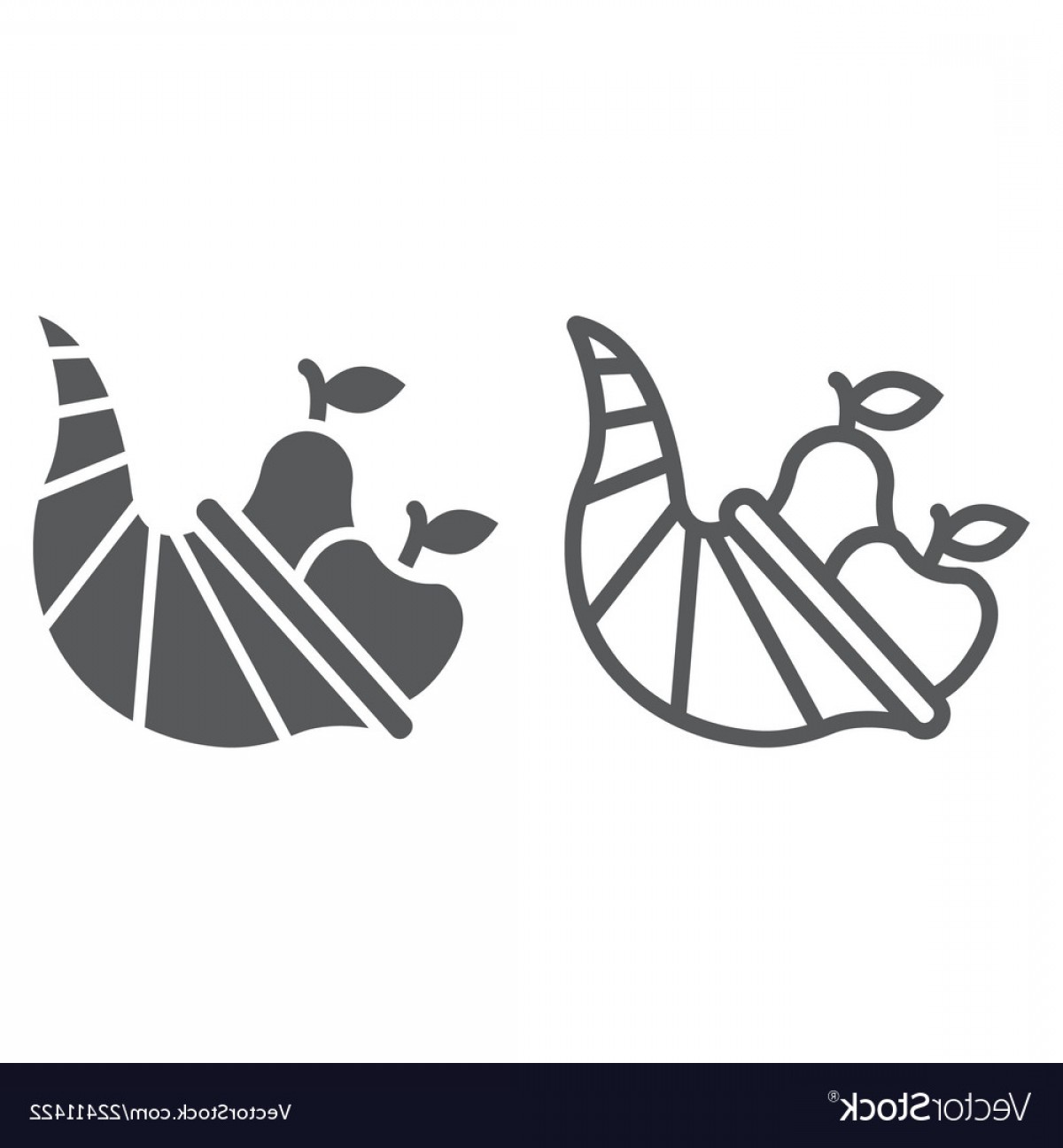 1200x1296 Cornucopia Line And Glyph Icon Harvest And Food Vector Handandbeak