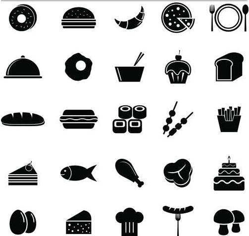 Food Silhouette Vector at Vectorified.com | Collection of Food ...