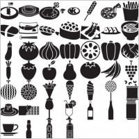 200x200 Various Elements Of Vector Silhouette Food Category Elements