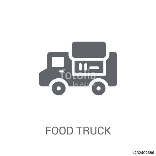 500x500 Food Truck Icon Trendy Food Truck Logo Concept On White