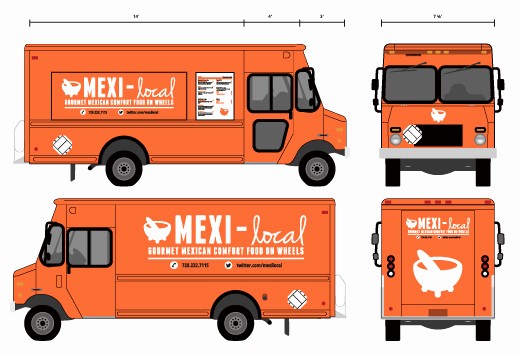Food Truck Template Vector