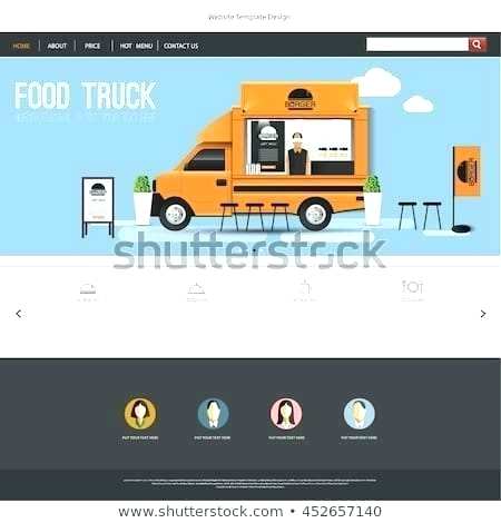 450x470 Blank Food Truck Template Download Real Design Wrap Website Vector