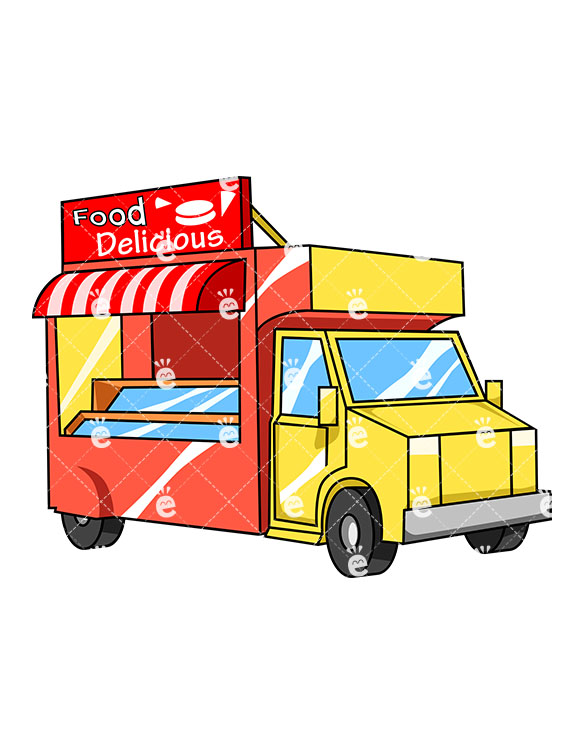 585x755 Businessman Picking Up Food From A Food Truck