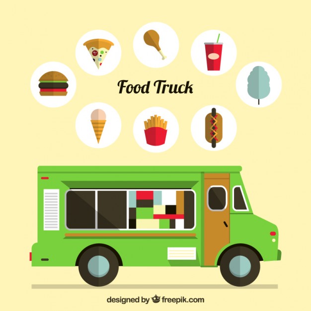 626x626 Food Truck Vector Free Download