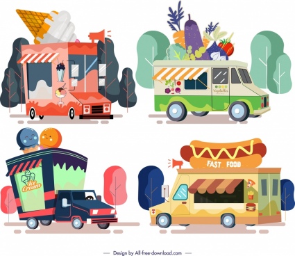 425x368 Food Truck Free Vector Download