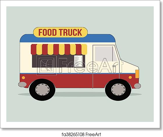 560x470 Free Art Print Of Food Truck Vector Illustration Of Food Truck