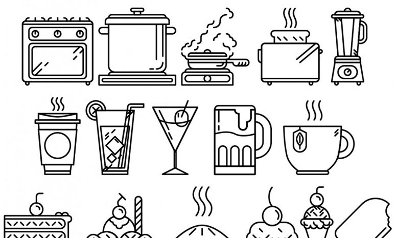 775x465 Freebie Food Vector Line Art