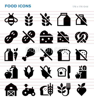400x428 Food Vector Icon Set