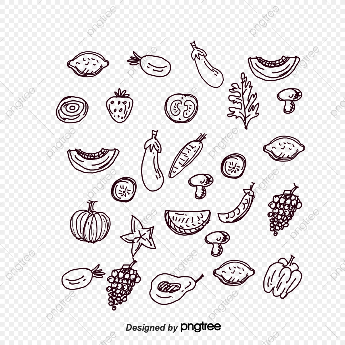 1200x1200 Black And White Variety Of Food, Black Vector, Food Vector, Vector