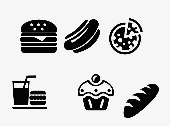 650x480 Black And White Western Fast Food Logo