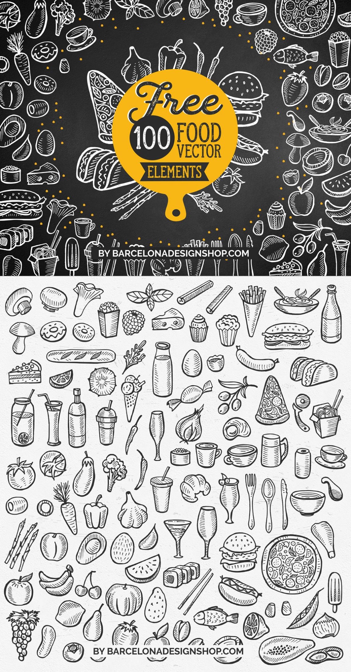 1150x2203 Free Food Illustrations
