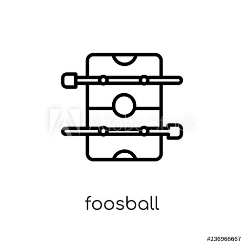 500x500 Foosball Icon Trendy Modern Flat Linear Vector Foosball Icon