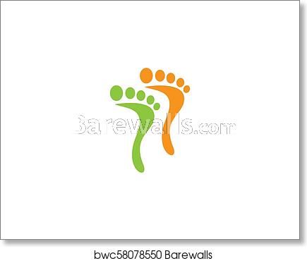 435x370 Foot Ilustration Logo Vector, Art Print Barewalls Posters