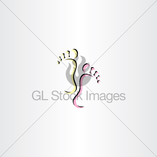 500x500 Footsteps Foot Icon Logo Vector Gl Stock Images