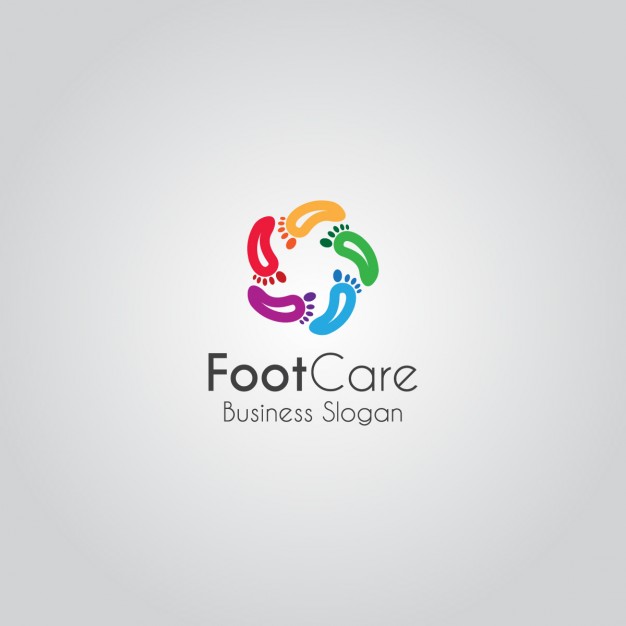 626x626 Colorful Foot Prints Logo Vector Free Download