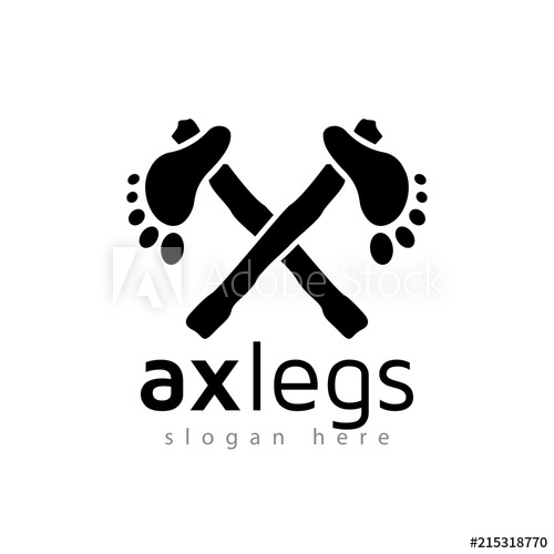 500x500 Ax Leg Foot Logo Vector Element Foot Logo Template