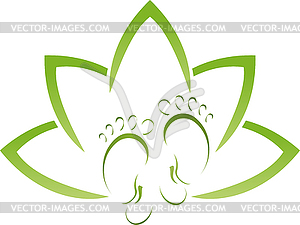 300x225 Feet And Leaves, Massage, Foot Care, Wellness, Logo