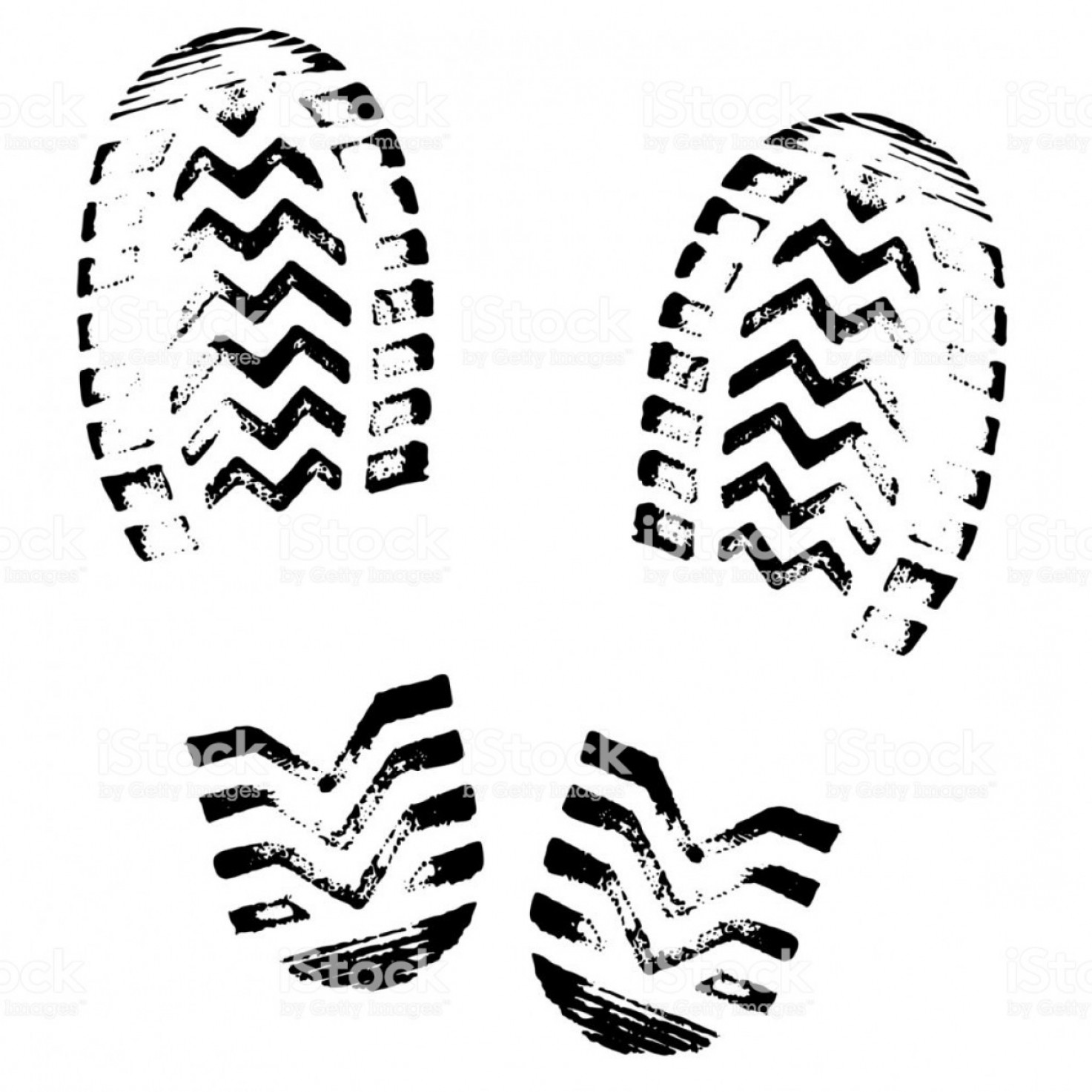 Отпечатки протекторов ботинок