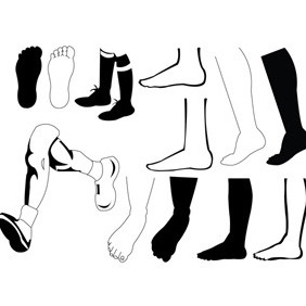 282x282 Leg And Feet Silhouette Free Vector Download Cannypic