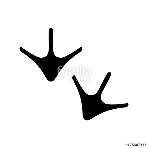 500x500 Bird Feet Icon Silhouette Vector Illustration Bird Feet Icon