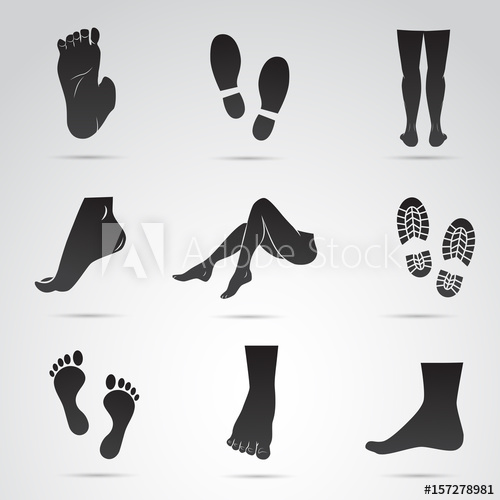 500x500 Leg, Foot Vector Icon Set