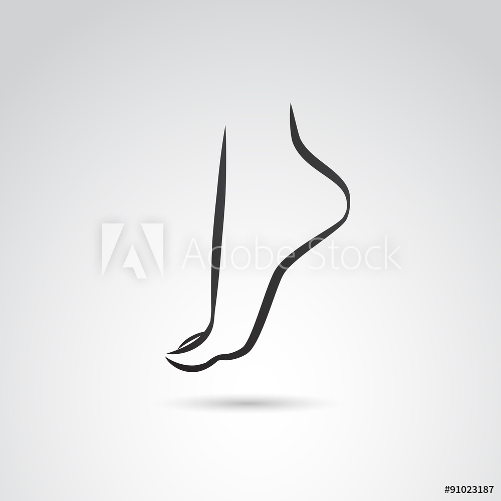 1000x1000 Photo Art Print Human Foot Vector Icon Europosters