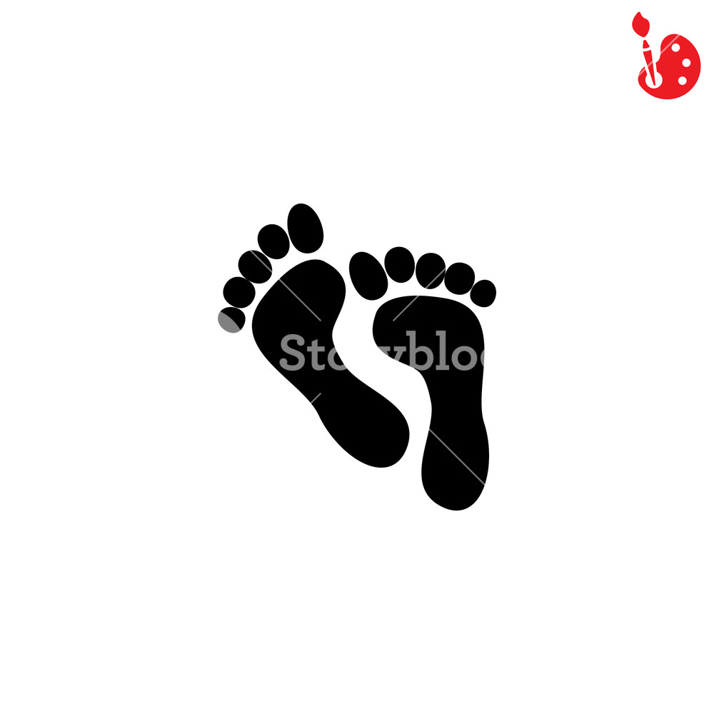1000x1000 Web Icon Foot Vector Illustration Royalty Free Stock Image