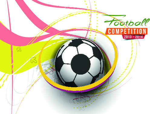 496x379 Abstract Football Elements Background Vector Free Vector