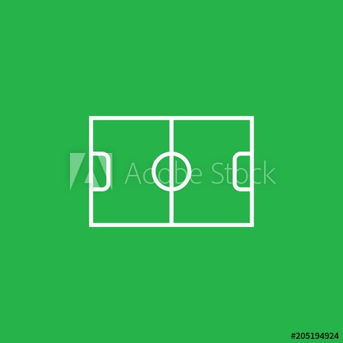 500x500 Football Sports Field Vector Icon Stadium Lines