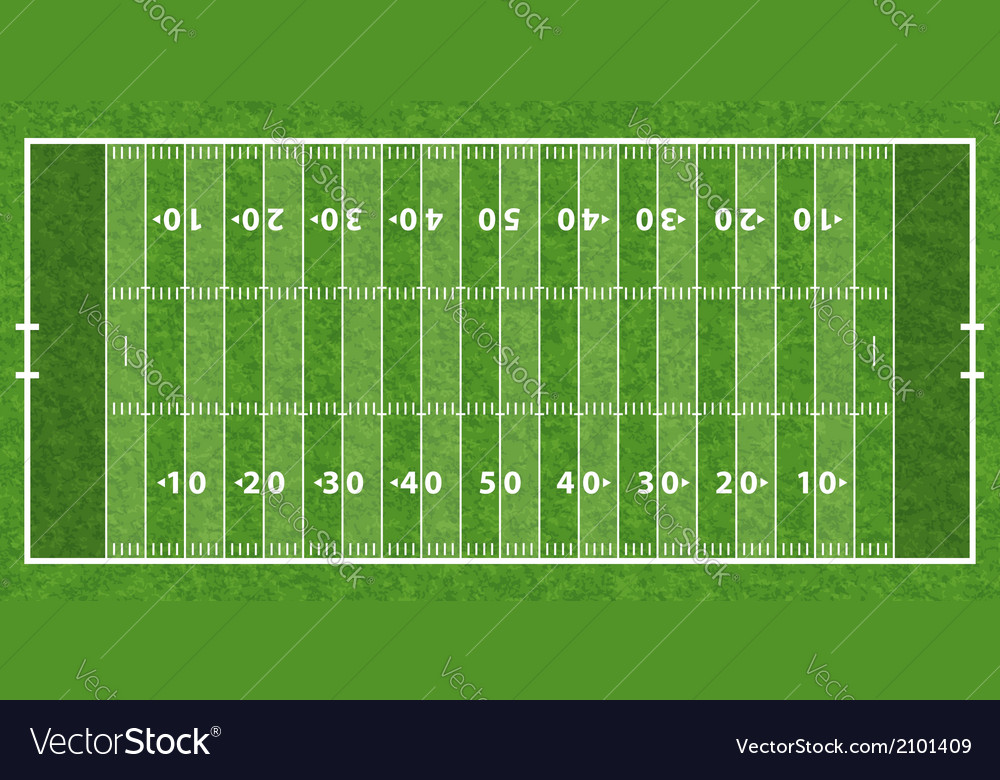 Diagram of football field with labels