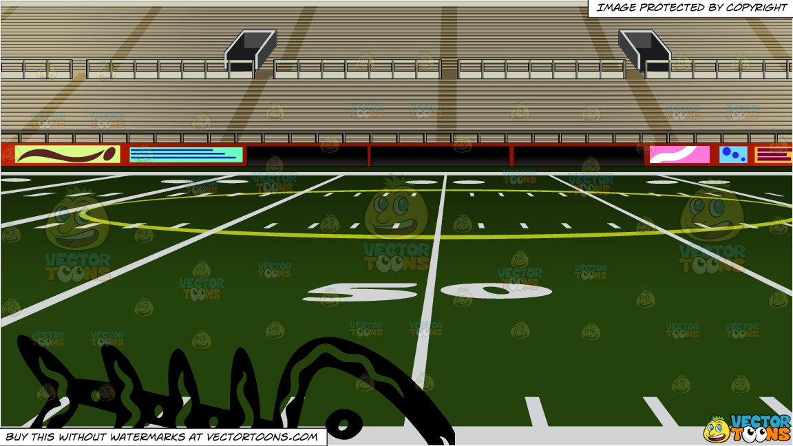 1152x648 A Primitive Fish Bone Art And Empty Football Stadium Background