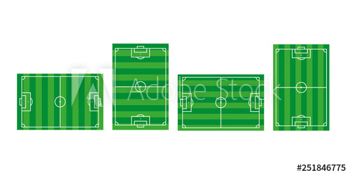 500x250 Set Soccer Green Fields, Football Grass Soccer Green Field