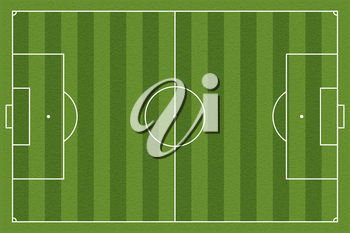 350x233 Soccer Field, Vector Illustration Football Field With Lines