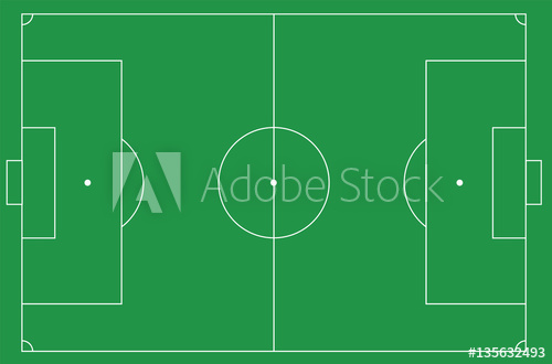 500x330 Vector Football Soccer Field White Lines Green Field