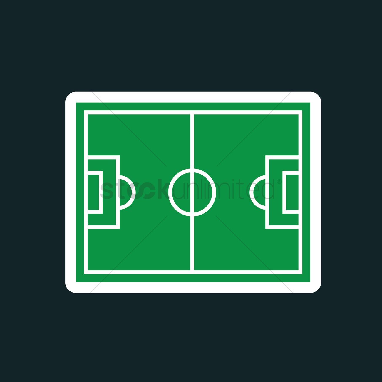 1300x1300 Football Field Vector Image