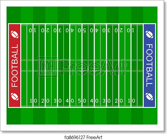 560x470 Free Art Print Of Vector American Football Field Freeart