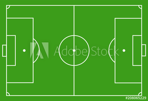 500x343 Scheme Of The Football Field, Soccer Field Marking Of Football