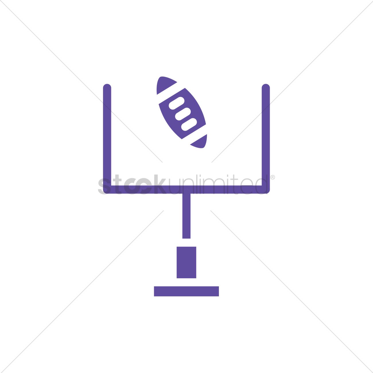 American Football Goalpost Vector Image 1300x1300 American Football Goalpost Vector Image