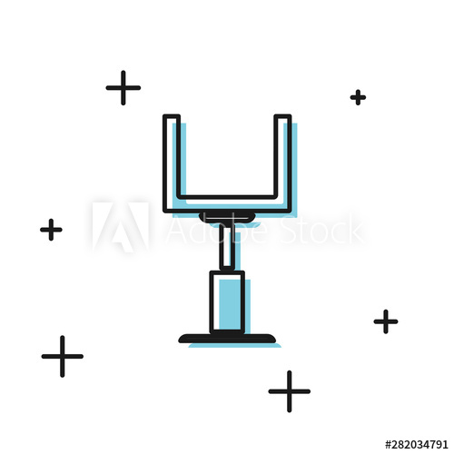 Black American Football Goal Post Icon Isolated On White 500x500 Black American Football Goal Post Icon Isolated On White