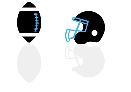 A Silhouette Of A Ball And Helmet For Football In The Vector 450x318 A Silhouette Of A Ball And Helmet For Football In The Vector