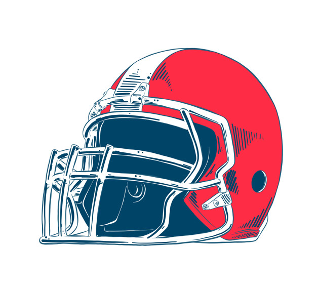 626x573 Hand Drawn Sketch Of American Football Helmet Vector Premium
