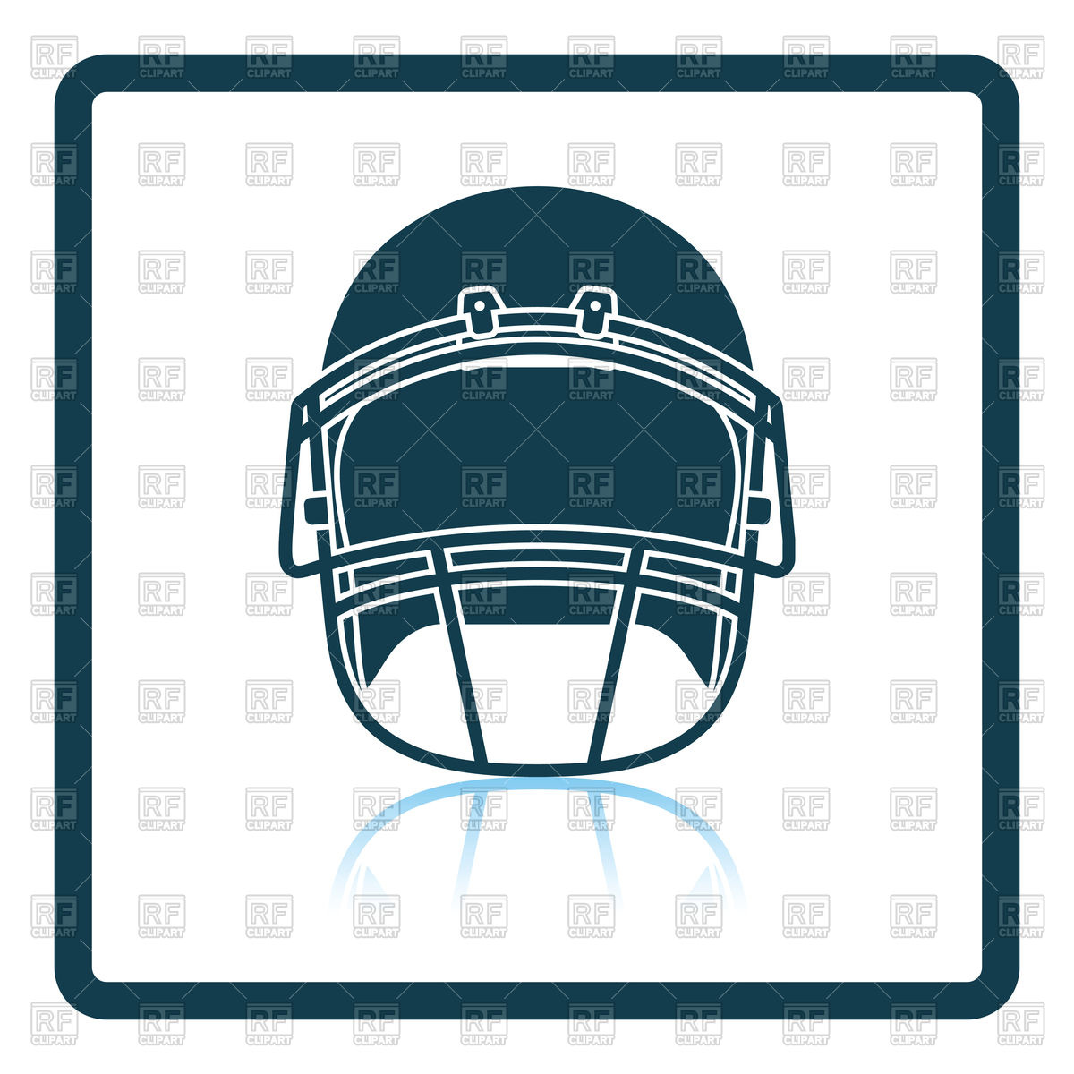 1200x1200 Shadow Reflection Design Of American Football Helmet Vector Image
