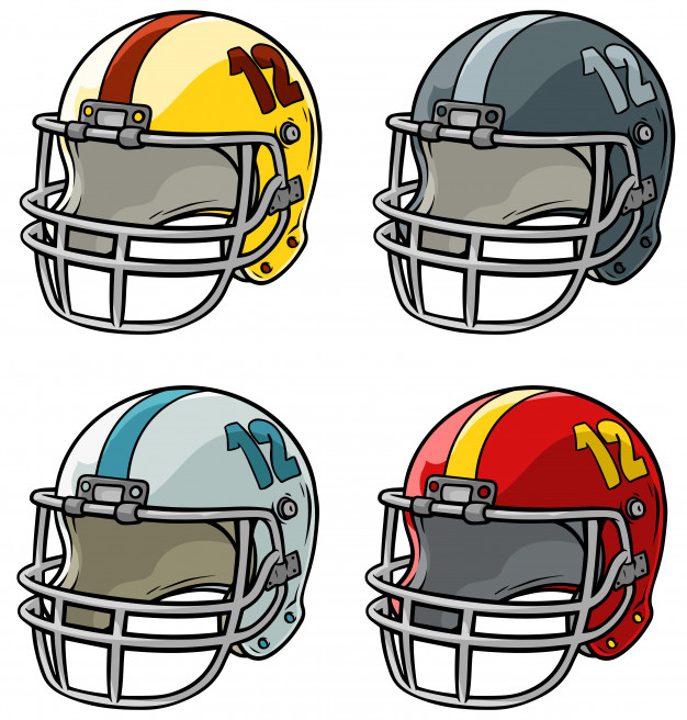 Cartoon American Football Helmet Vector Set Vector Premium Download. 