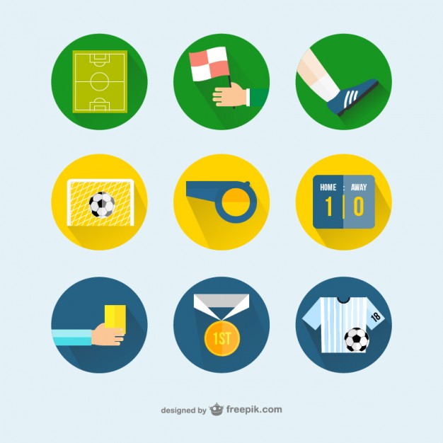 626x626 Football Icons Vector Free Download