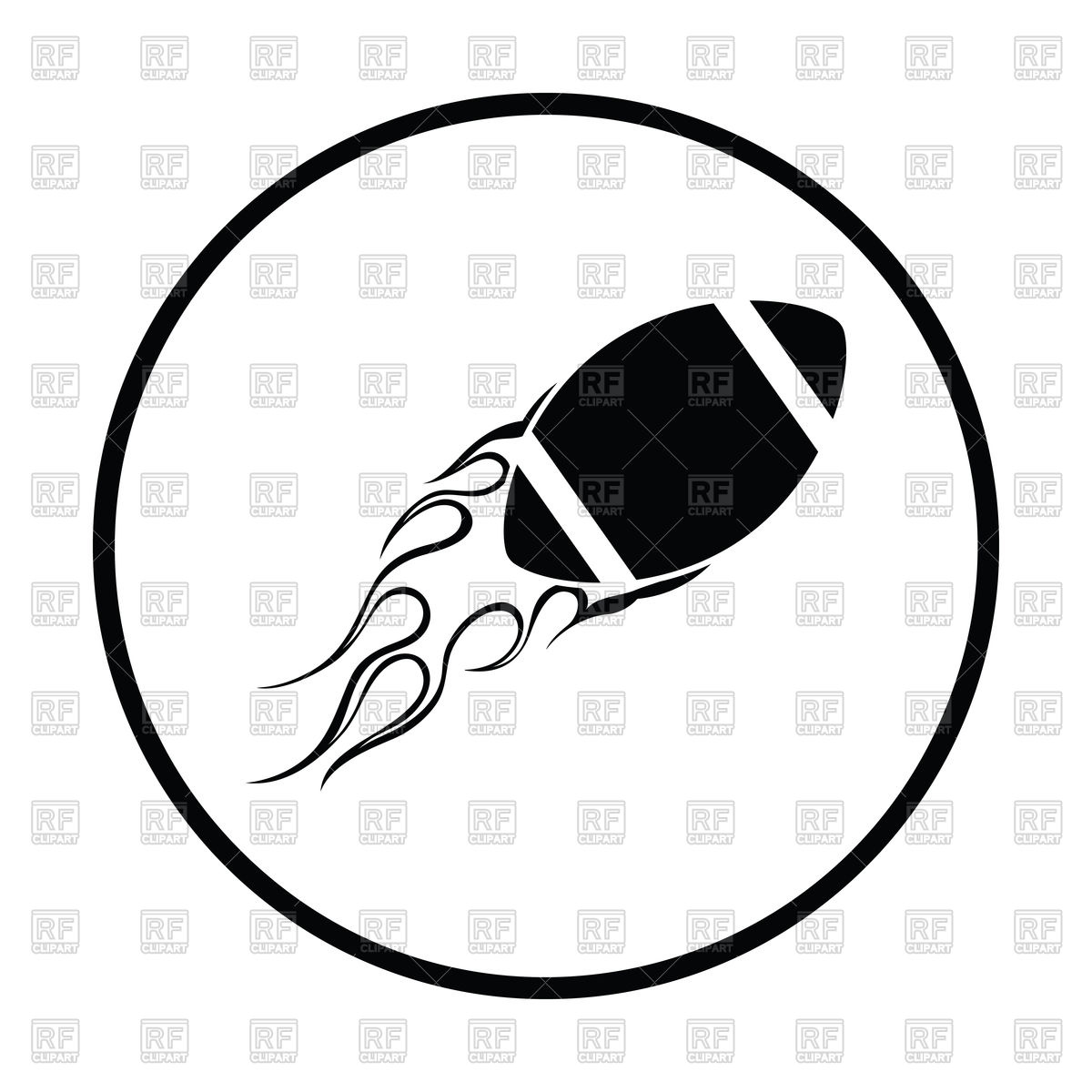 1200x1200 American Football Fireball Icon Vector Image Of Sport And Leisure