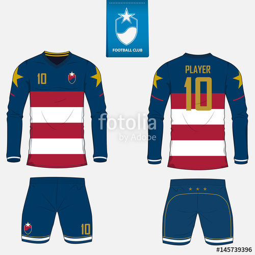 500x500 Set Of Soccer Kit Or Football Jersey Template For Football Club