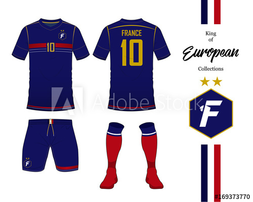 500x400 France Football National Team Uniform Soccer Jersey Or Football