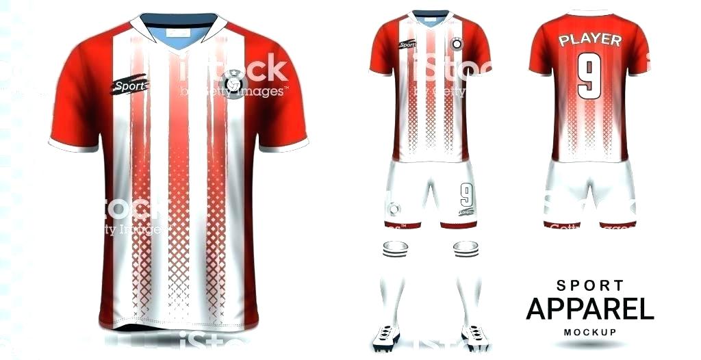 1024x526 Vector Illustration Of Football T Shirt Template Soccer Kit