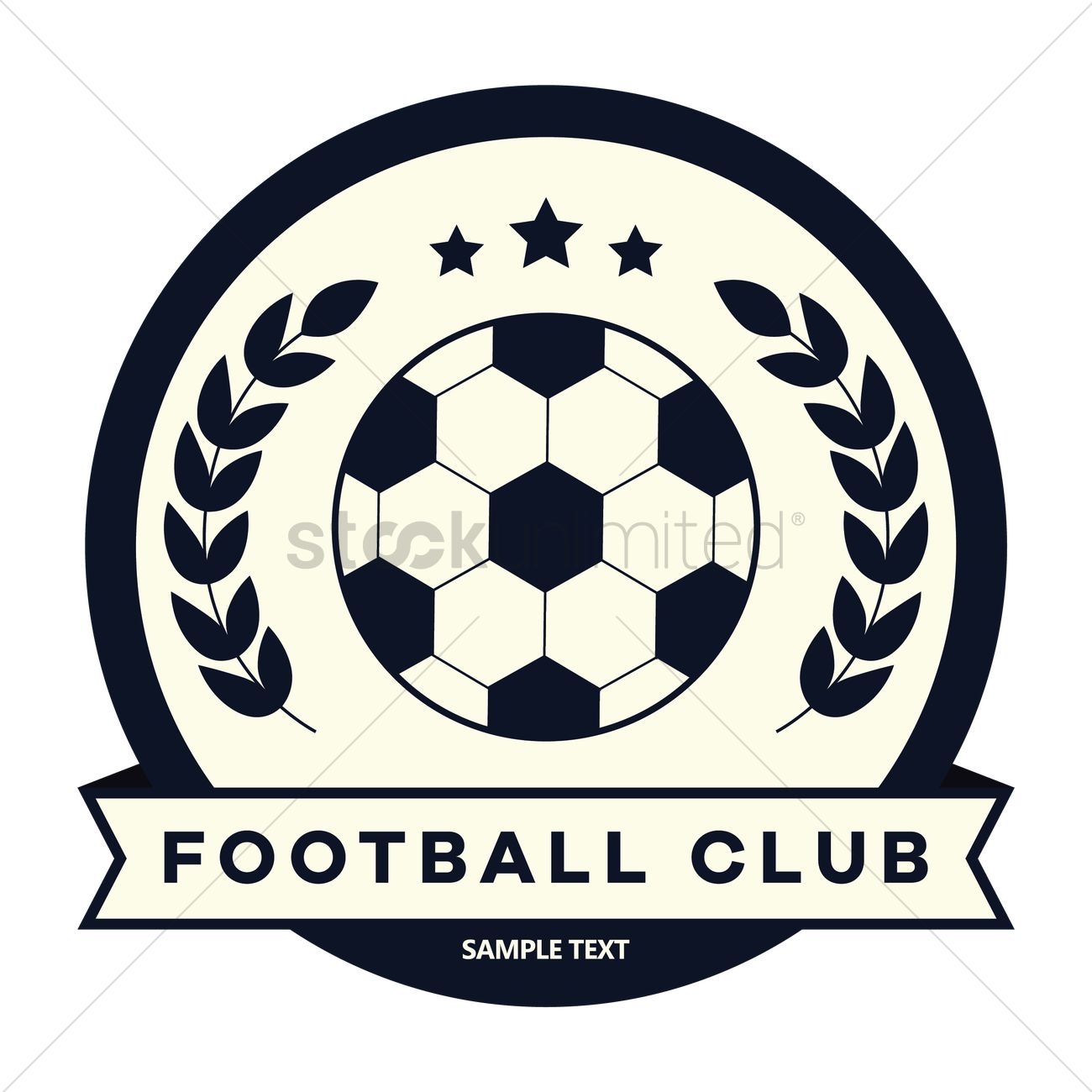 1300x1300 Football Club Logo Vector Image
