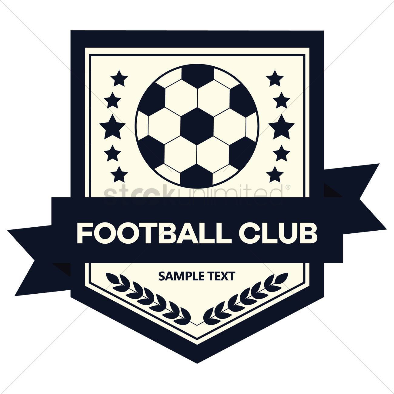 1300x1300 Football Club Logo Vector Image